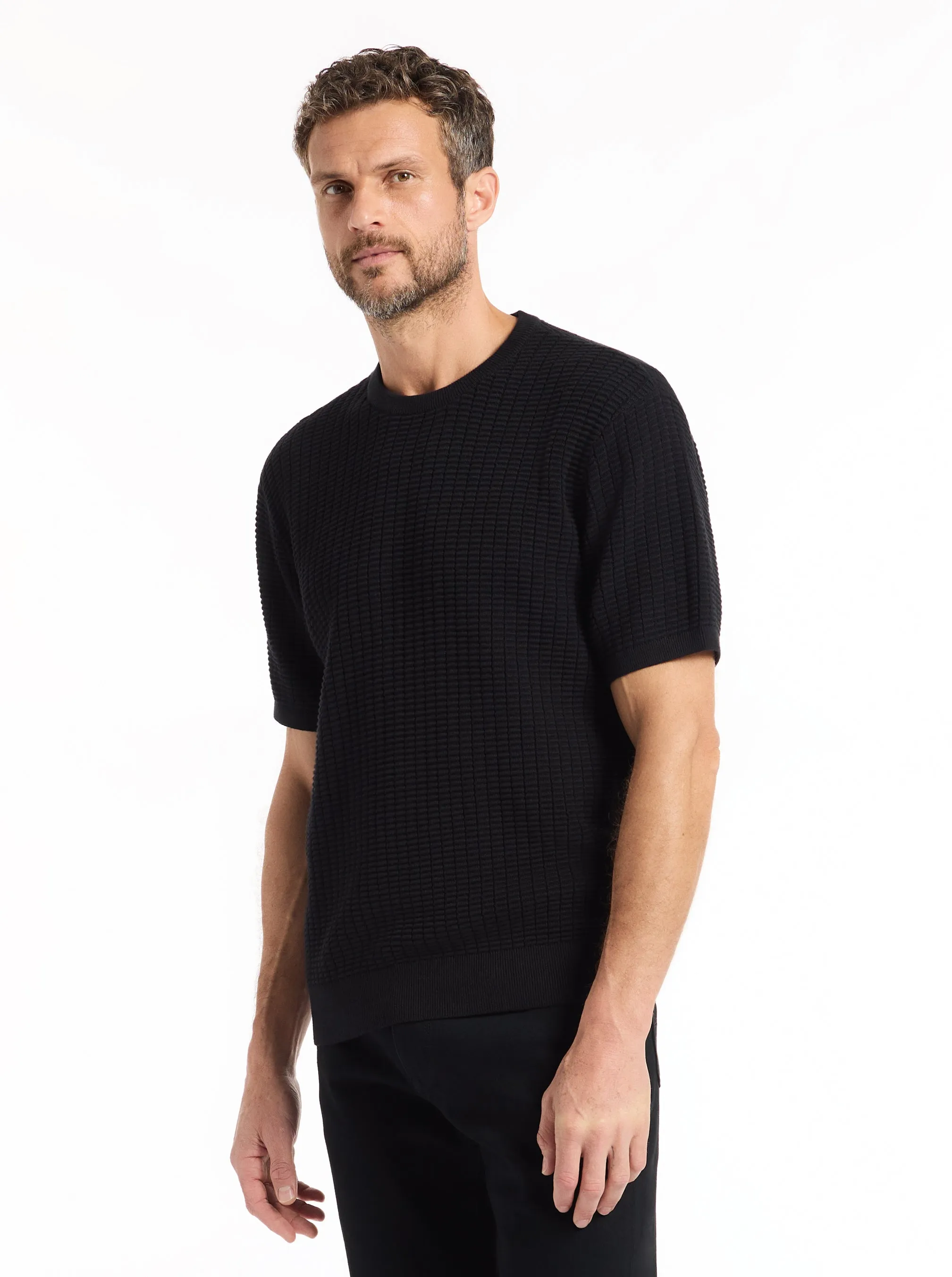 LUIS SHORT SLEEVE SWEATER sold by Robert Graham product image thumbnail 4