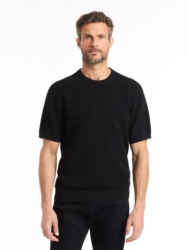 LUIS SHORT SLEEVE SWEATER made by Robert Graham