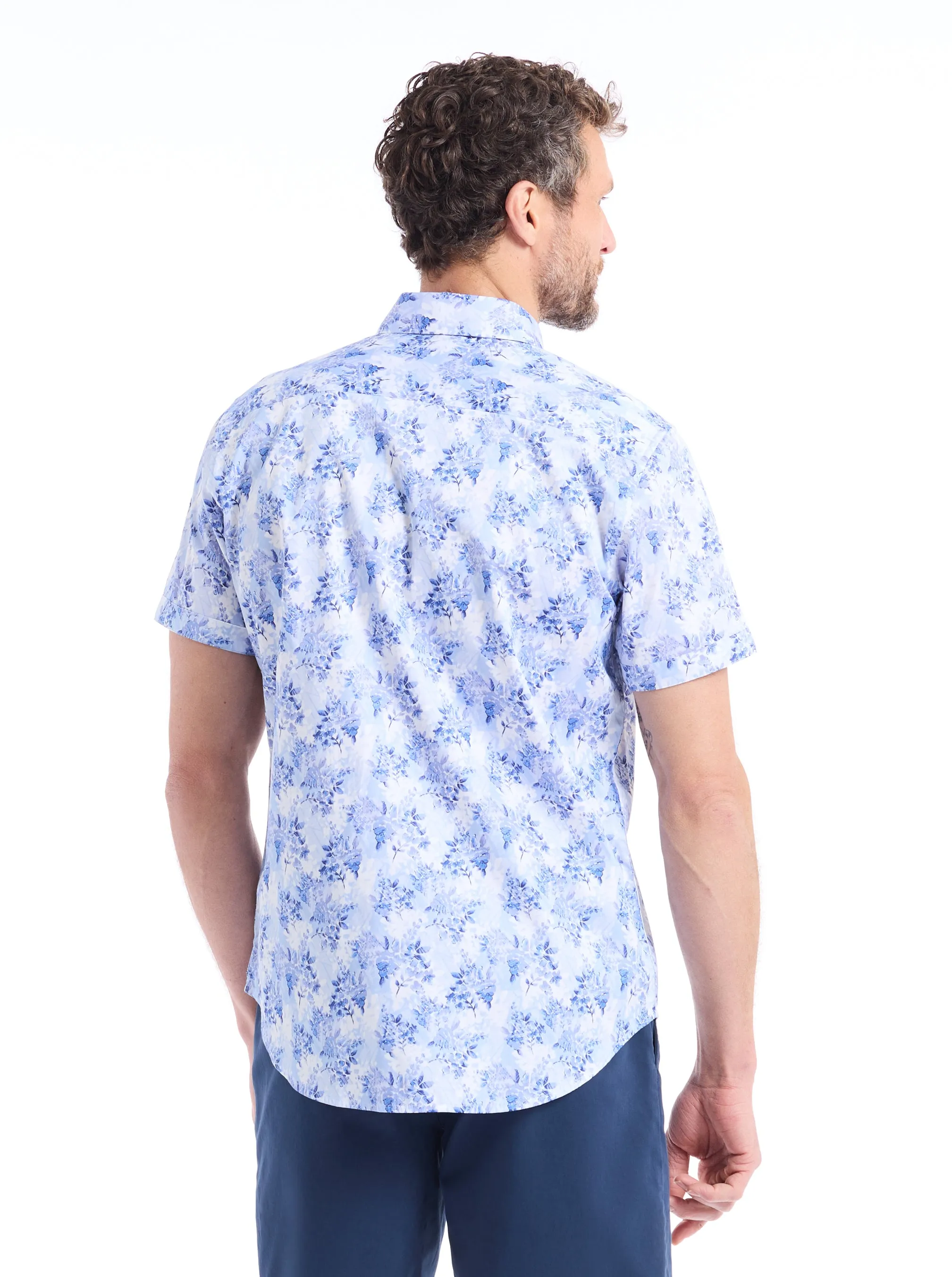 EARLSTON SHORT SLEEVE BUTTON DOWN SHIRT sold by Robert Graham product image thumbnail 4