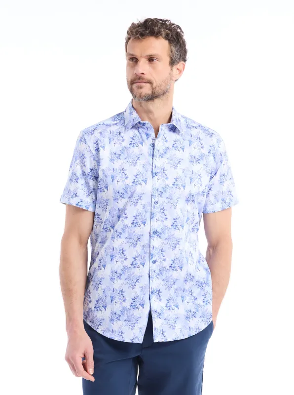 EARLSTON SHORT SLEEVE BUTTON DOWN SHIRT made by Robert Graham
