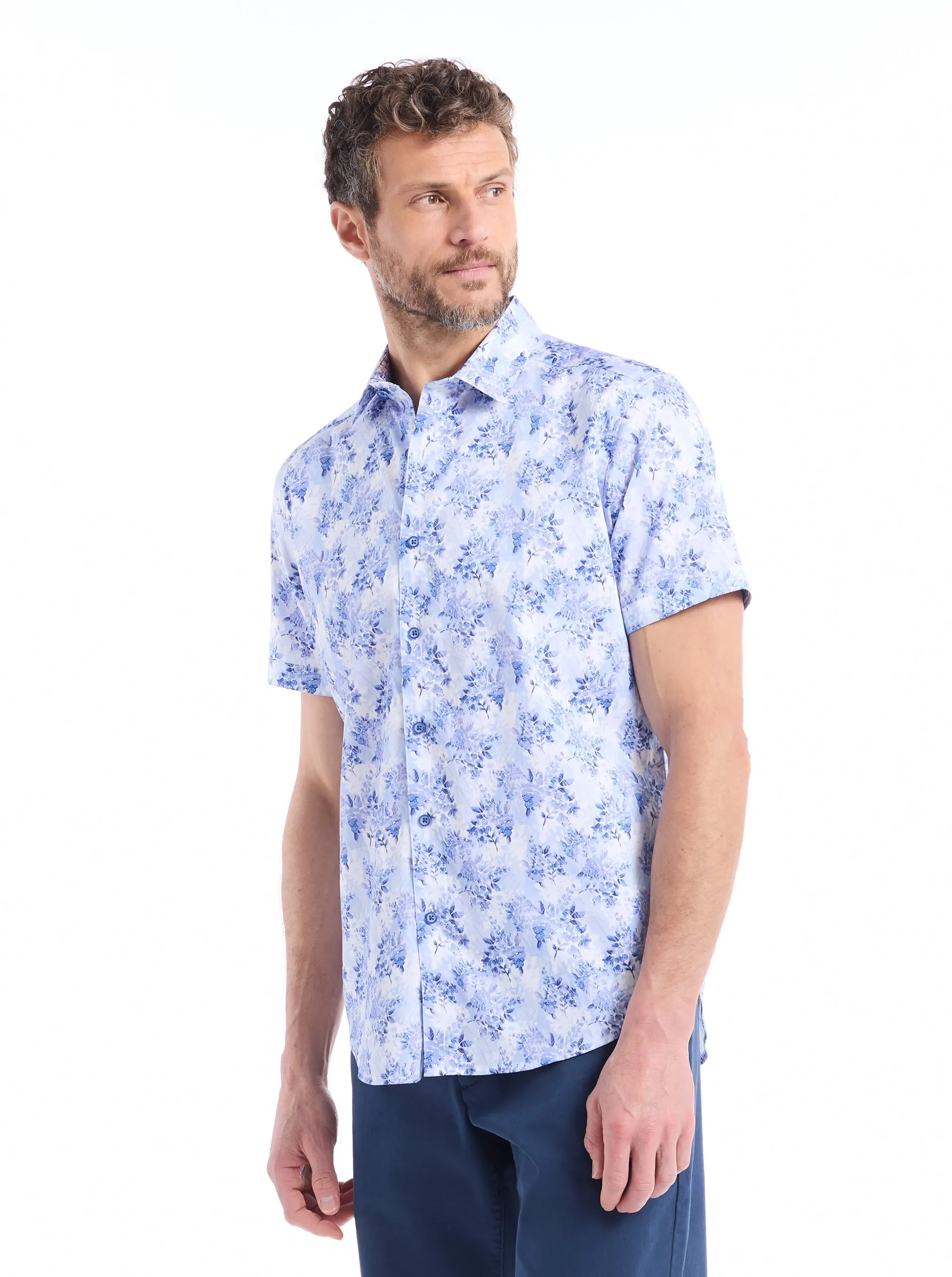 EARLSTON SHORT SLEEVE BUTTON DOWN SHIRT sold by Robert Graham product image thumbnail 5