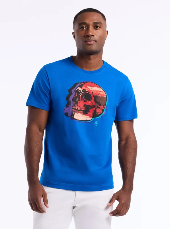 STAMP SKULL SHORT SLEEVE T-SHIRT made by Robert Graham