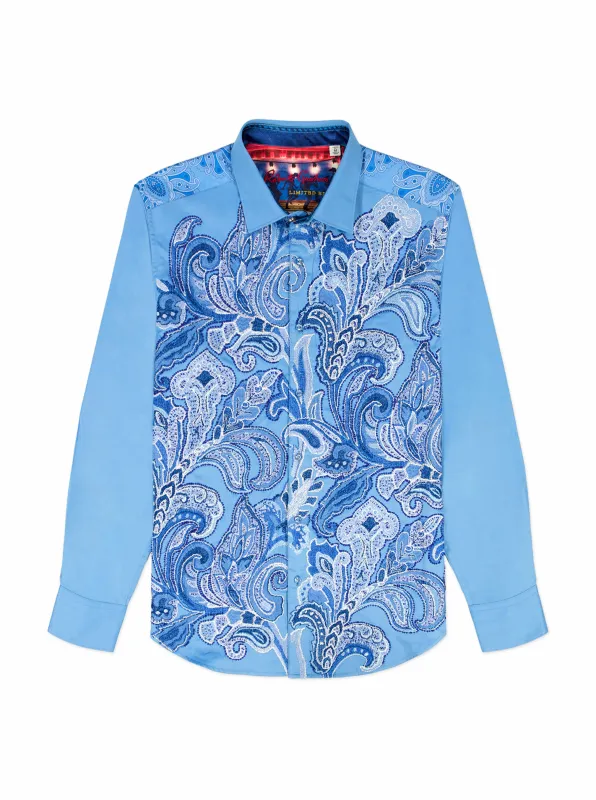 LIMITED EDITION J. SCOTT'S WORLD LONG SLEEVE BUTTON DOWN SHIRT made by Robert Graham