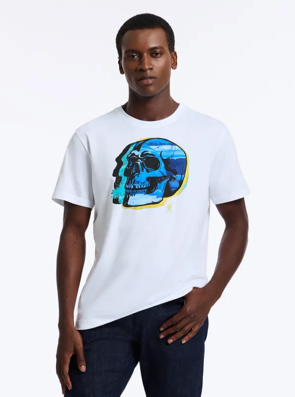 STAMP SKULL SHORT SLEEVE T-SHIRT made by Robert Graham