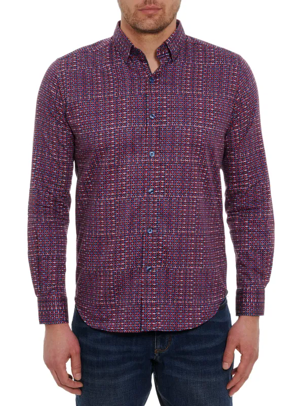 BRIMSLEY LONG SLEEVE BUTTON DOWN SHIRT made by Robert Graham
