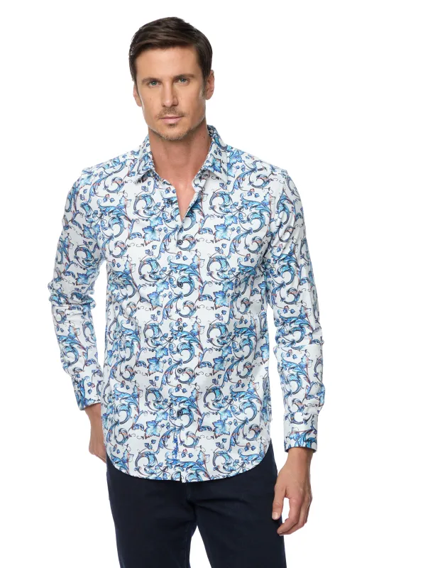 ACOSTA LONG SLEEVE BUTTON DOWN SHIRT TALL made by Robert Graham