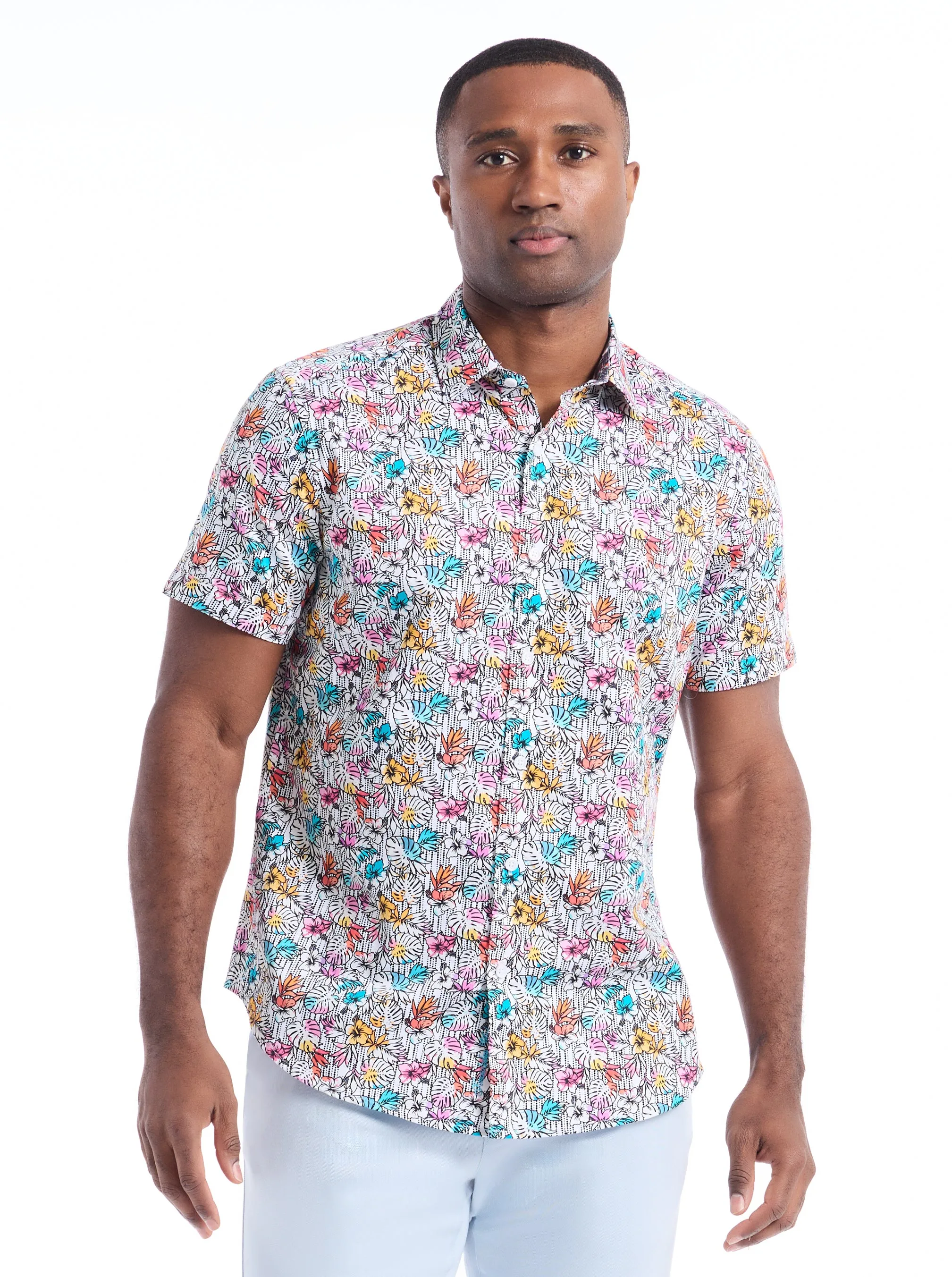 BENLOCH SHORT SLEEVE BUTTON DOWN SHIRT sold by Robert Graham