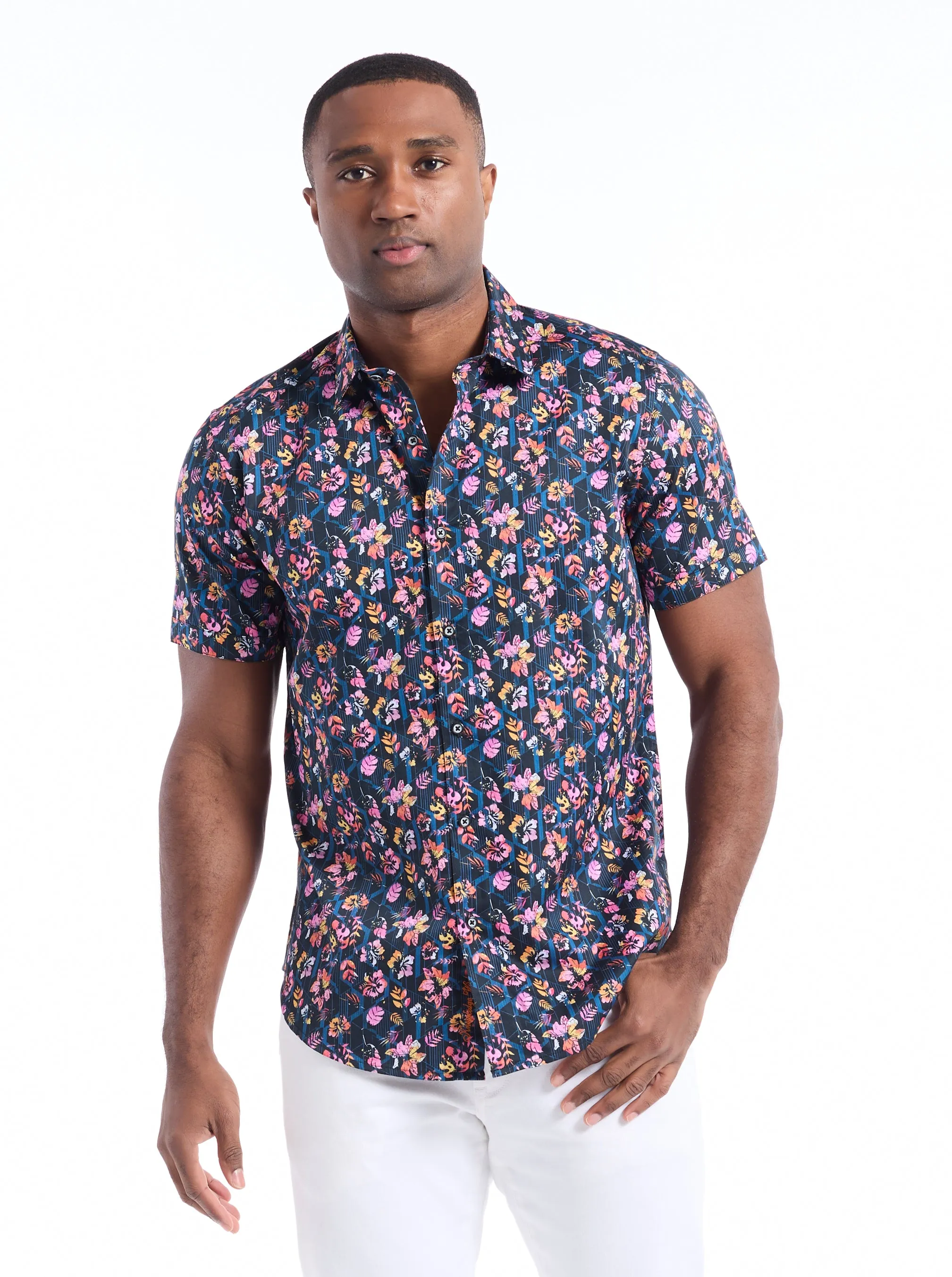 APSLEY SHORT SLEEVE BUTTON DOWN SHIRT sold by Robert Graham