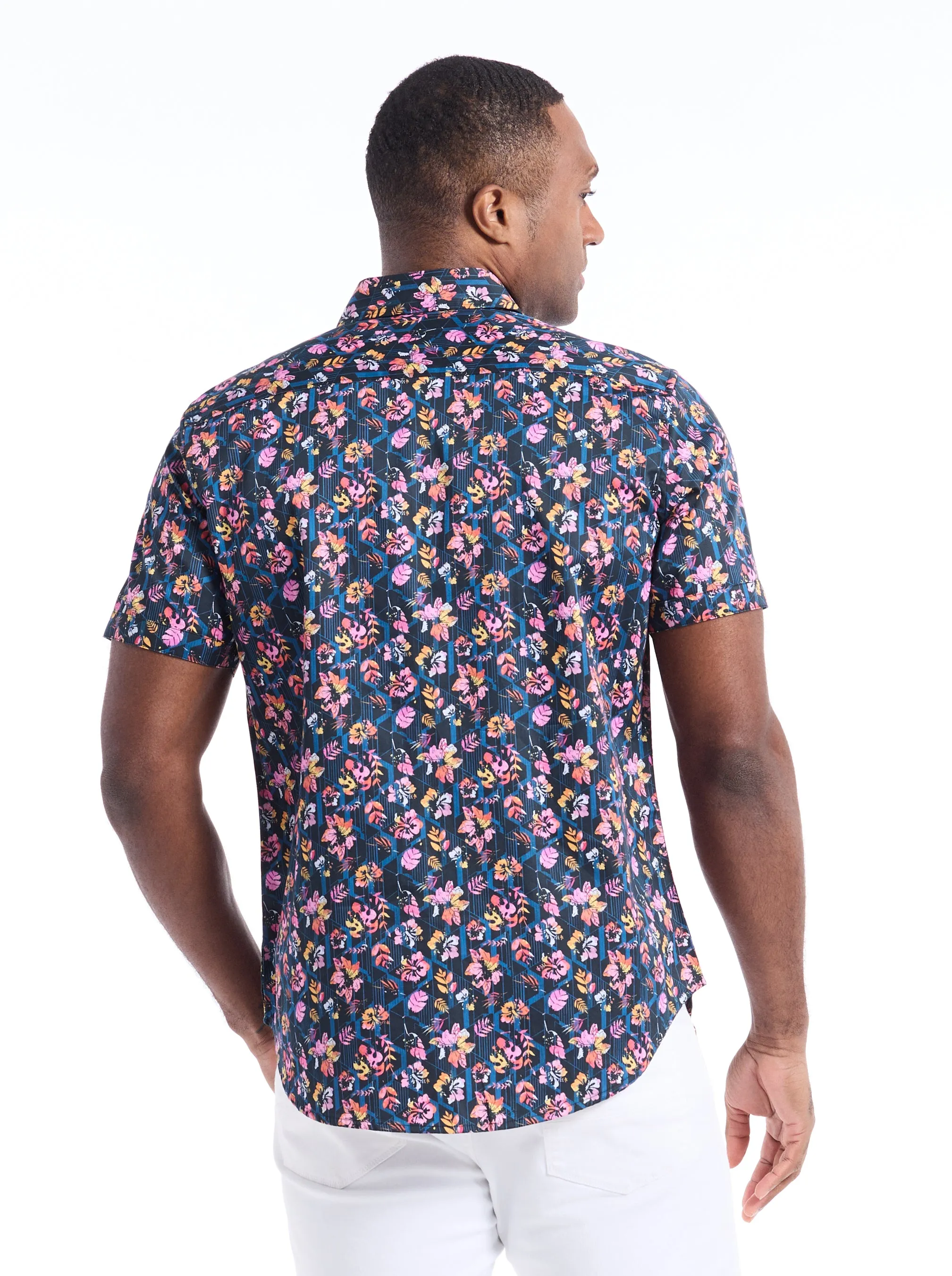APSLEY SHORT SLEEVE BUTTON DOWN SHIRT sold by Robert Graham product image thumbnail 2