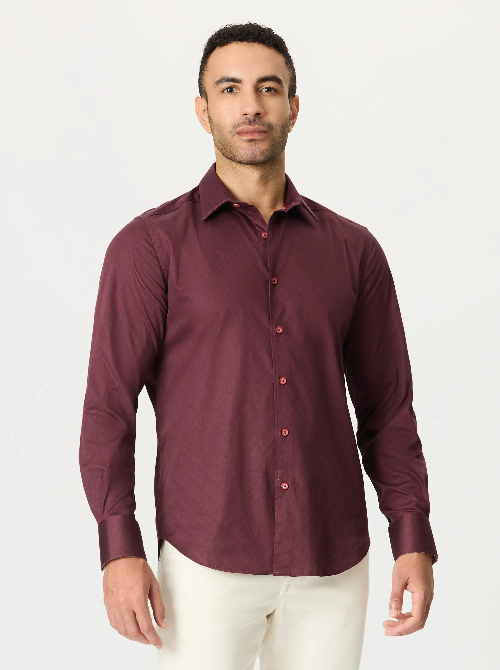 DIMELLA LONG SLEEVE BUTTON DOWN SHIRT sold by Robert Graham product image thumbnail 2