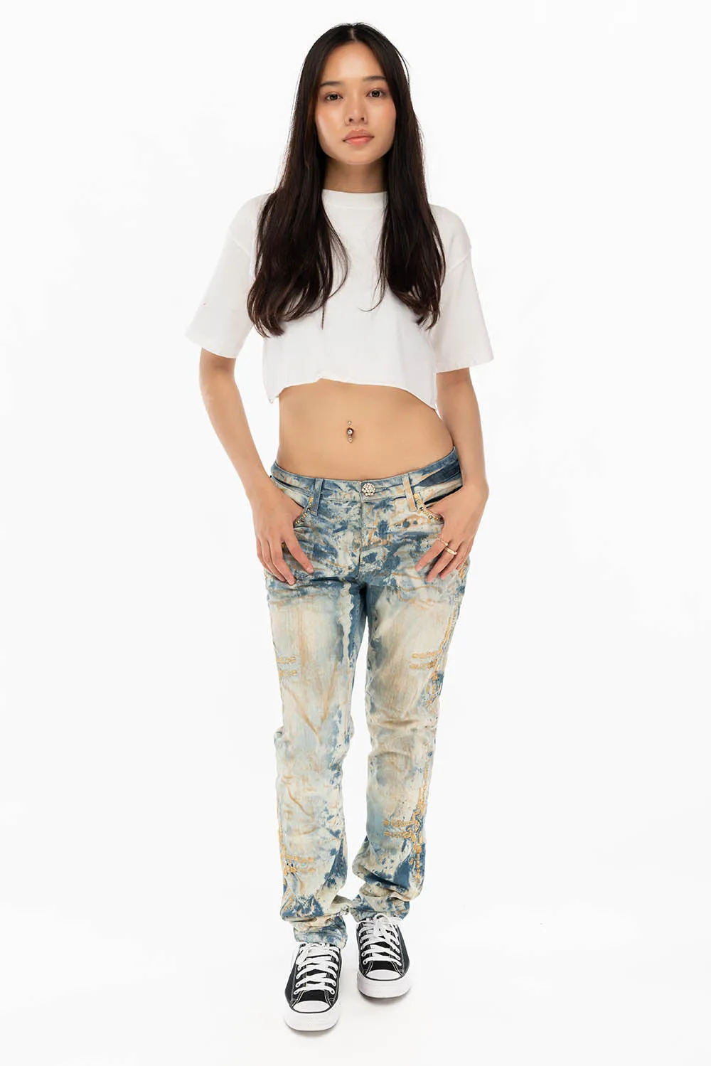 BOYFRIEND JEANS IN INDIGO JAPAN WITH CHAPA sold by Robin's Jean product image thumbnail 4