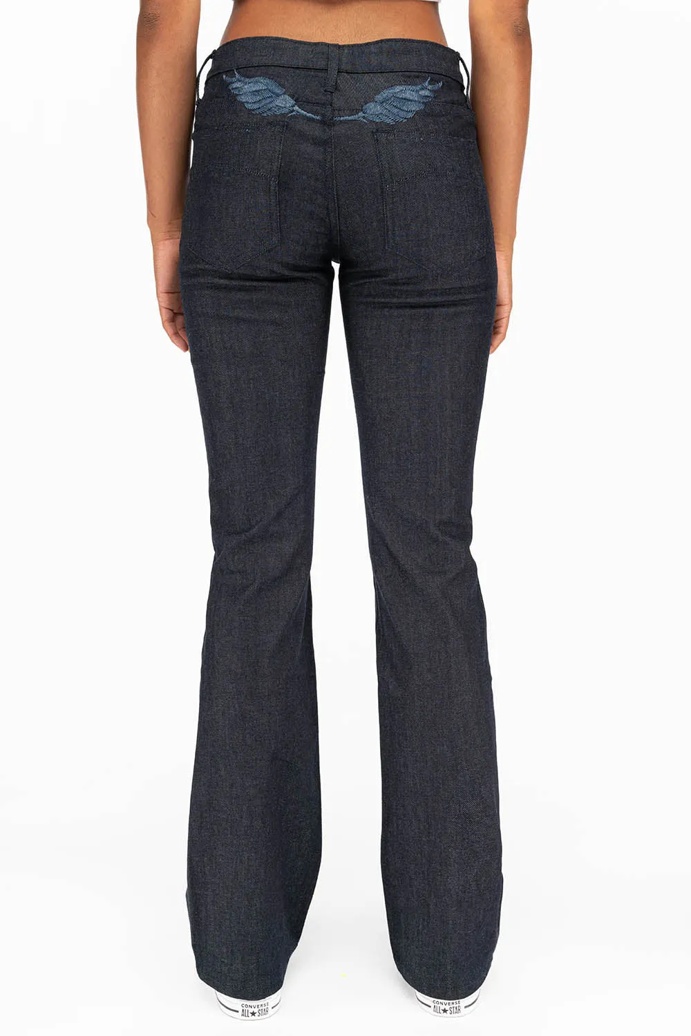 WOMENS MILITARY STYLE BOOT LEG JEANS IN RAW sold by Robin's Jean product image thumbnail 2