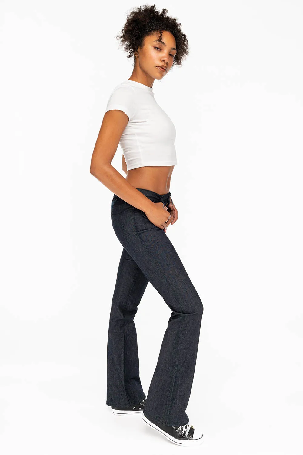 WOMENS MILITARY STYLE BOOT LEG JEANS IN RAW sold by Robin's Jean product image thumbnail 5