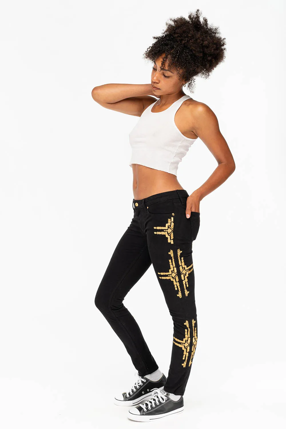 MARILYN SKINNY IN CHAPA BLACK sold by Robin's Jean product image thumbnail 5