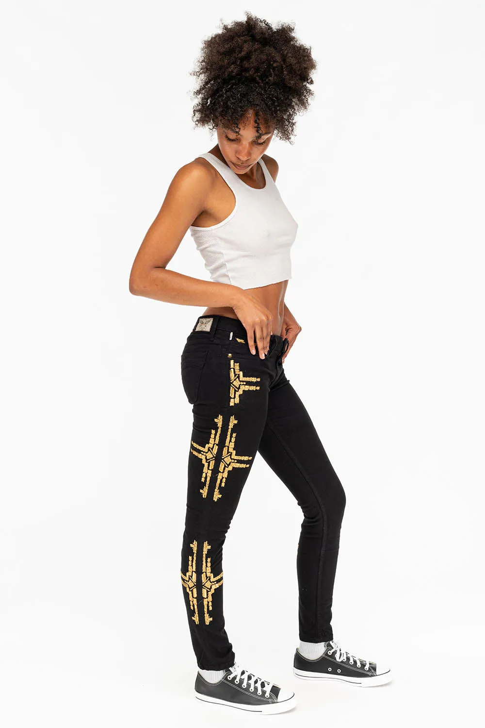 MARILYN SKINNY IN CHAPA BLACK sold by Robin's Jean product image thumbnail 4