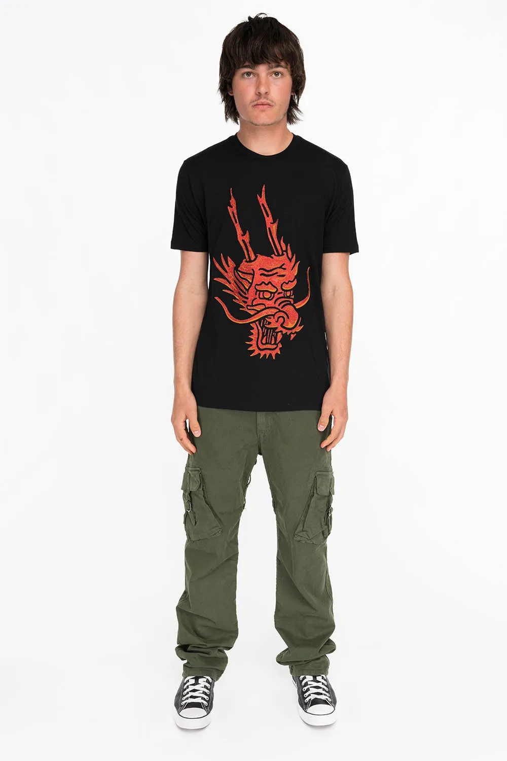 GLITTER DRAGON IN RED ON BLACK sold by Robin's Jean product image thumbnail 3