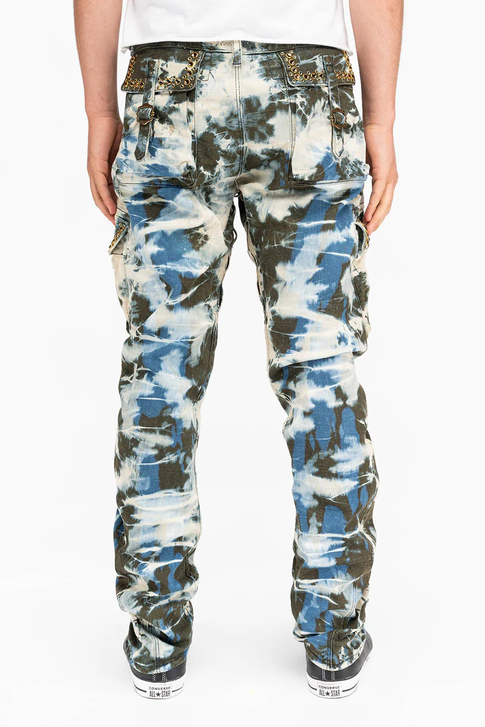 CLASSIC PREDATOR CARGO IN TIE DYE WITH CRYSTALS sold by Robin's Jean product image thumbnail 2