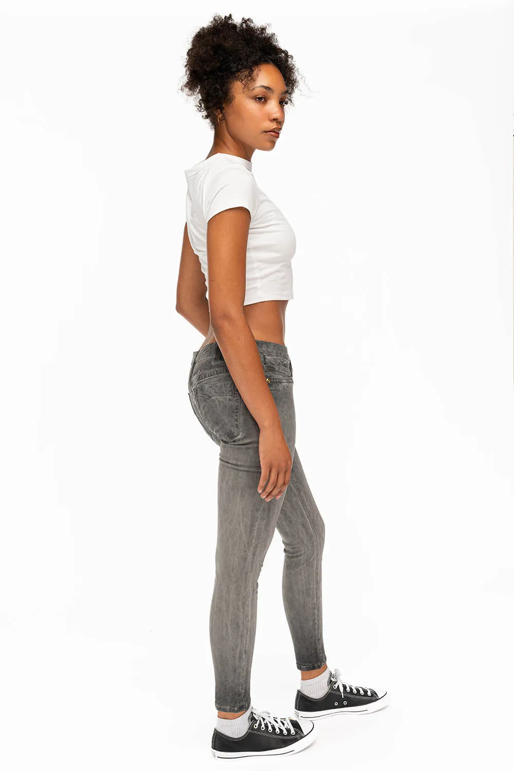 MARILYN SKINNY IN OIL CHARCOAL WITH TONAL WINGS sold by Robin's Jean product image thumbnail 4