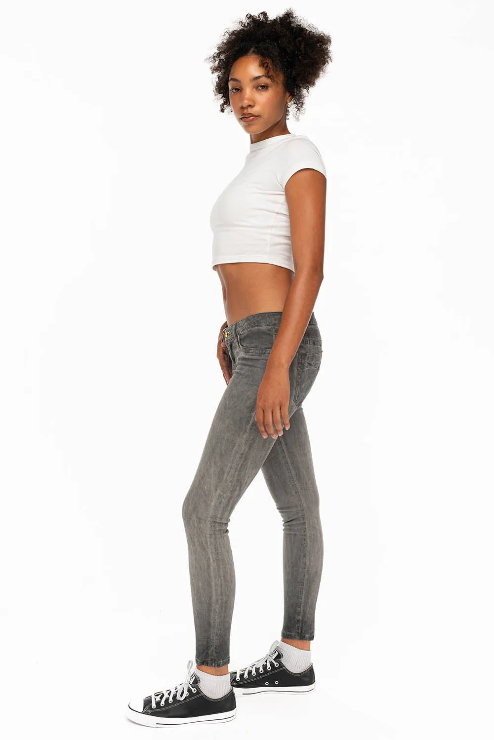 MARILYN SKINNY IN OIL CHARCOAL WITH TONAL WINGS sold by Robin's Jean product image thumbnail 5