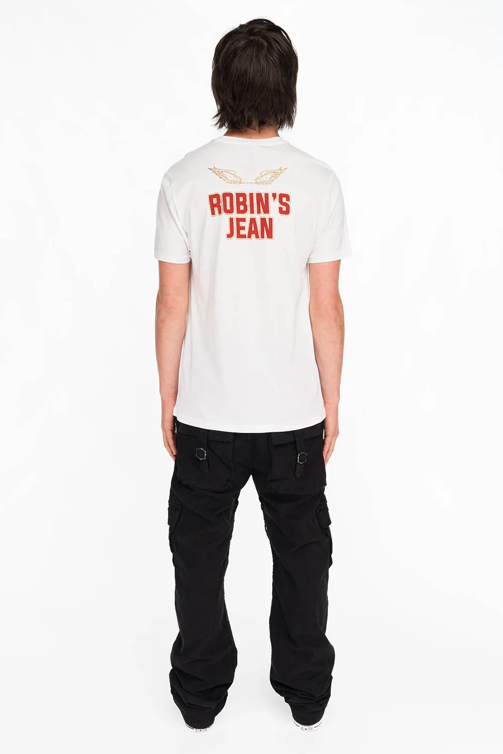 ROBINS SNAKE SKULL GOLD GLITTER TEE IN WHITE sold by Robin's Jean product image thumbnail 4