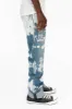 MENS STRAIGHT CUT JEANS WITH CRYSTALS IN WYOMING WHITE sold by Robin's Jean