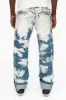 MENS STRAIGHT CUT JEANS WITH CRYSTALS IN WYOMING WHITE sold by Robin's Jean