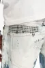 MENS STRAIGHT CUT JEANS WITH CRYSTALS IN WYOMING WHITE sold by Robin's Jean