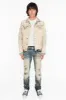 CROSSED OUT LONG FLAP MENS JEANS IN 4D DARK BROKEN WITH CRYSTALS sold by Robin's Jean