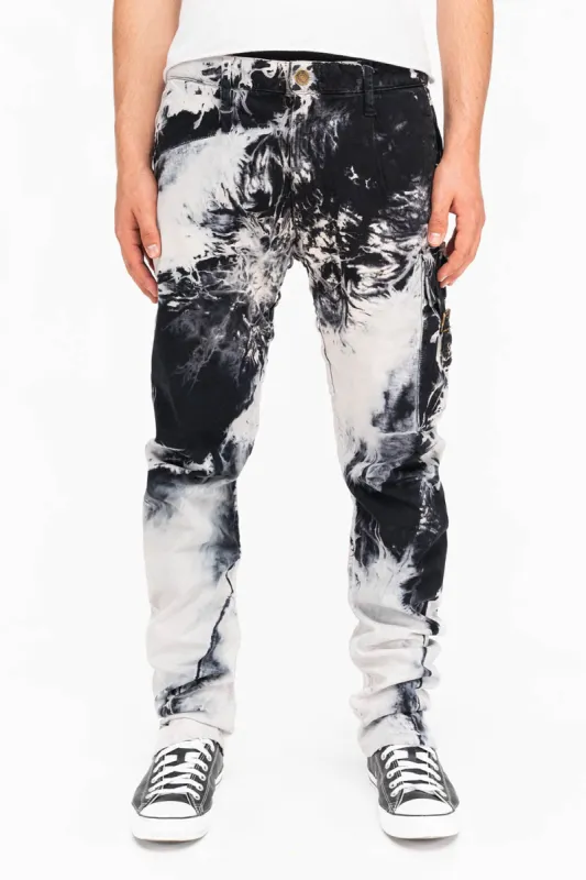 TECHNIQUE CARGO IN TIE DYE BLACK AND WHITE sold by Robin's Jean