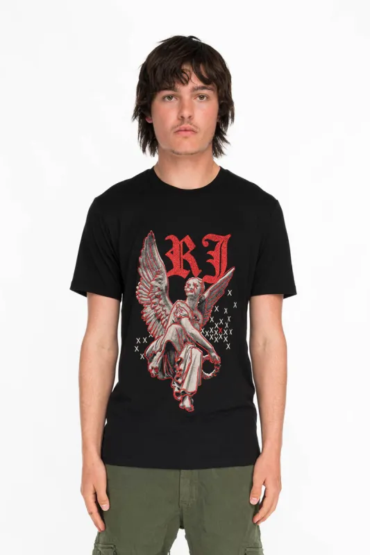 NEON ANGEL MENS T-SHIRT IN BLACK sold by Robin's Jean