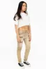 ROBIN'S WOMENS SKINNY UTILITARIAN JEANS IN SULFUR SAND WASH WITH STUDS sold by Robin's Jean