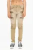 ROBIN'S WOMENS SKINNY UTILITARIAN JEANS IN SULFUR SAND WASH WITH STUDS sold by Robin's Jean