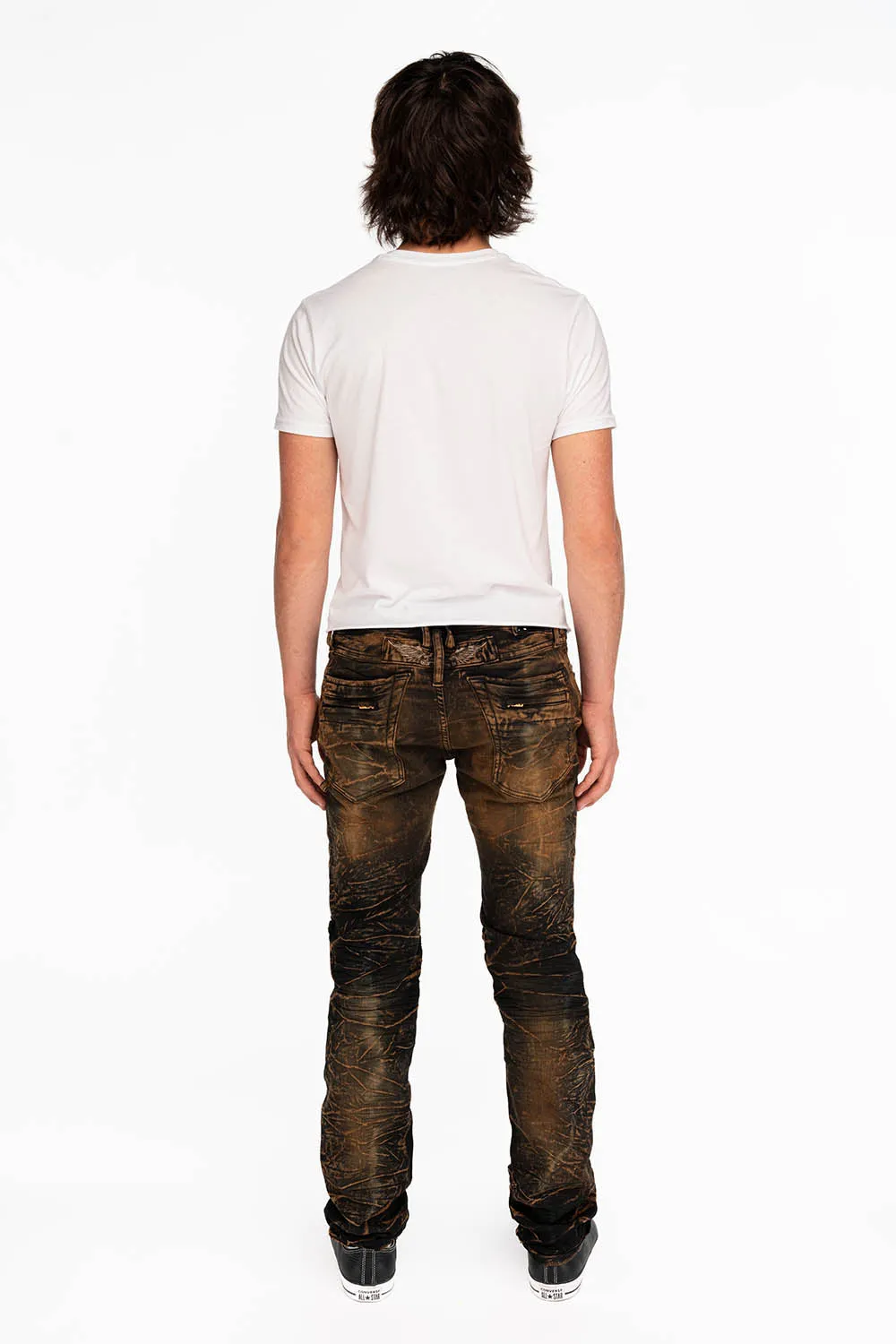 MOTO BIKER MEN'S SLIM STRAIGHT LEG EANS IN 4D DARK OXIDO sold by Robin's Jean product image thumbnail 5