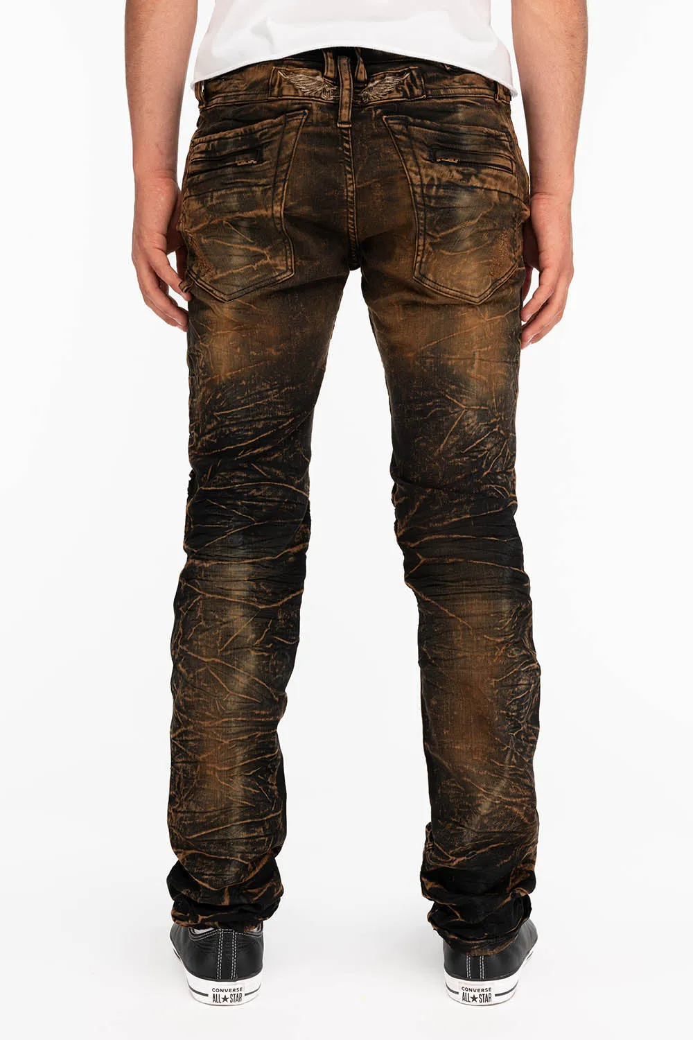 MOTO BIKER MEN'S SLIM STRAIGHT LEG EANS IN 4D DARK OXIDO sold by Robin's Jean product image thumbnail 2