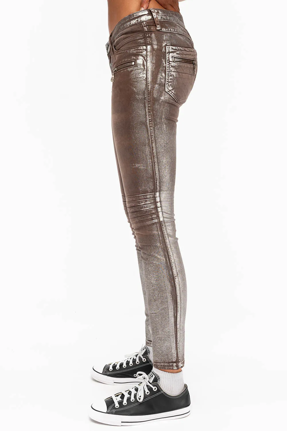 ROBIN'S BIKER WOMENS JEANS IN TOFFE LISA SILVER sold by Robin's Jean product image thumbnail 2