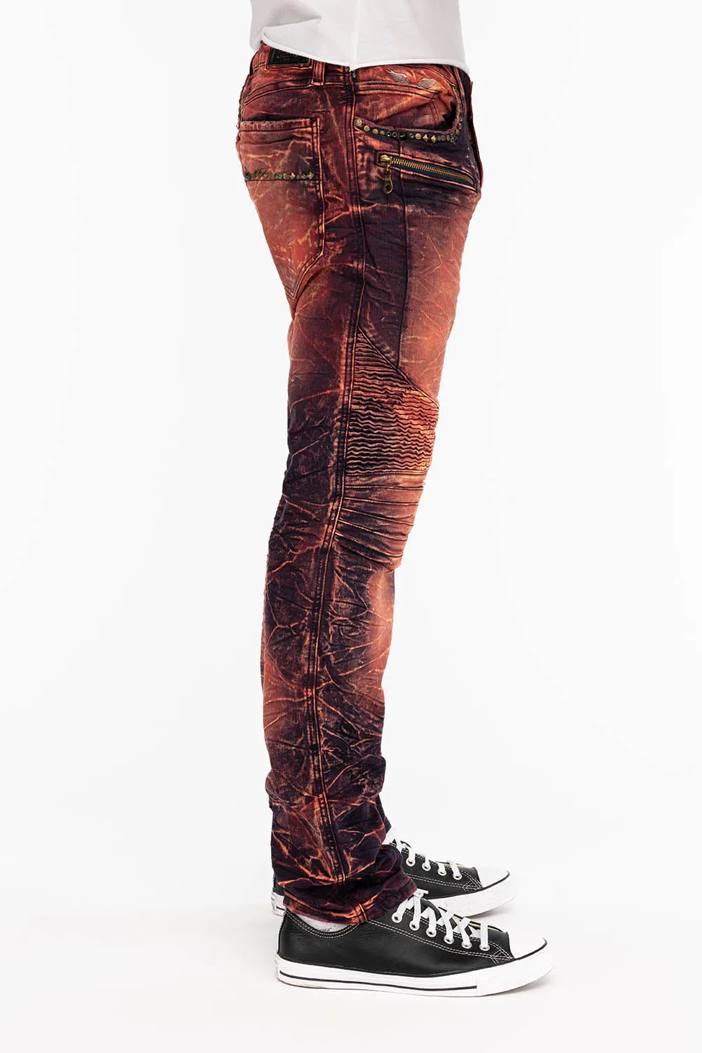 STAR STUDDED BIKER IN MALBEC sold by Robin's Jean product image thumbnail 3