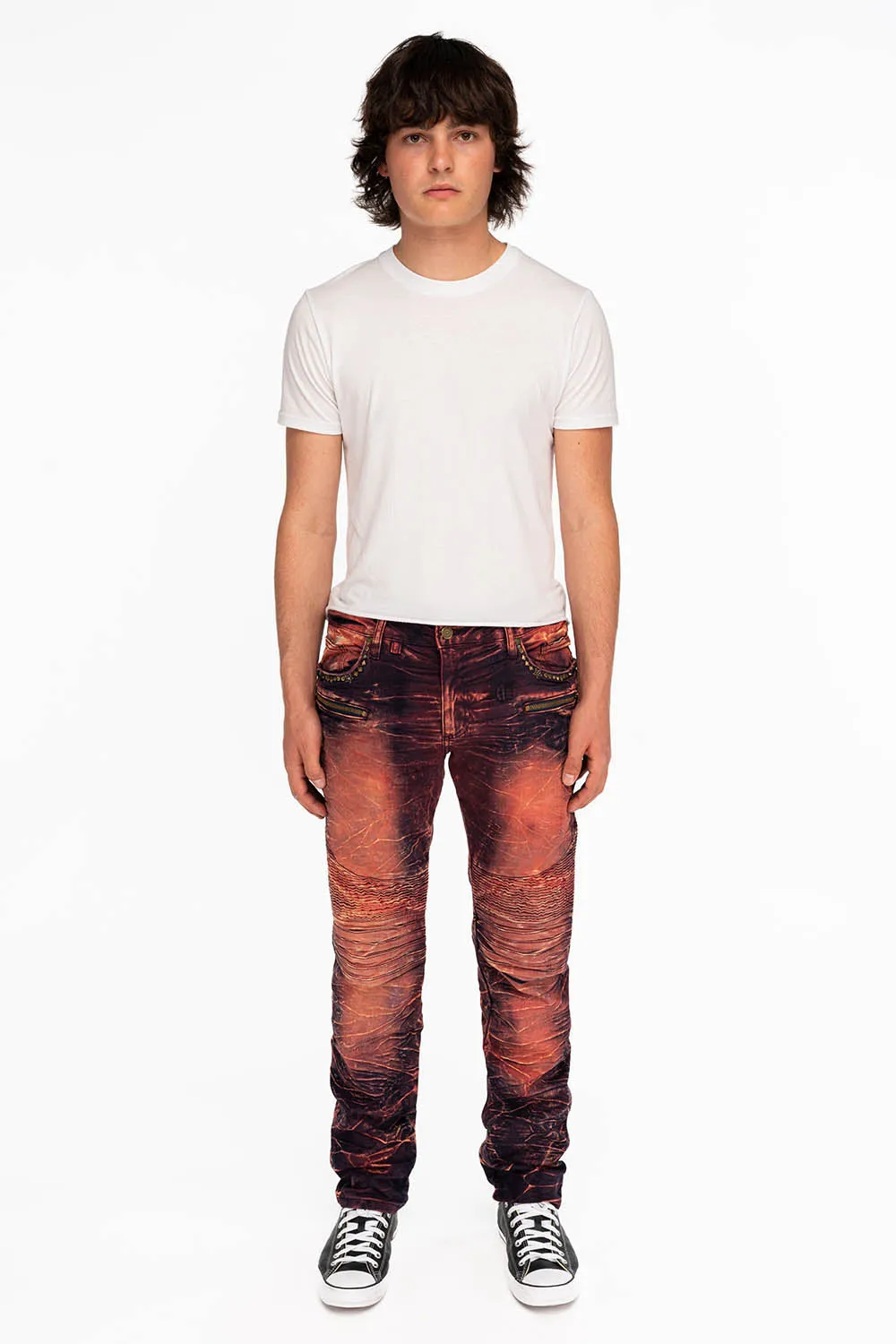 STAR STUDDED BIKER IN MALBEC sold by Robin's Jean product image thumbnail 4