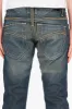 MENS CLASSIC 5 POCKET STRAIGHT LEG JEANS IN SMOKY DARK WITH STUDS sold by Robin's Jean