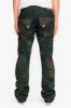KILLER FLAP STRAIGHT LEG JEANS WITH EMBROIDERY AND CRYSTALS IN TITAN sold by Robin's Jean