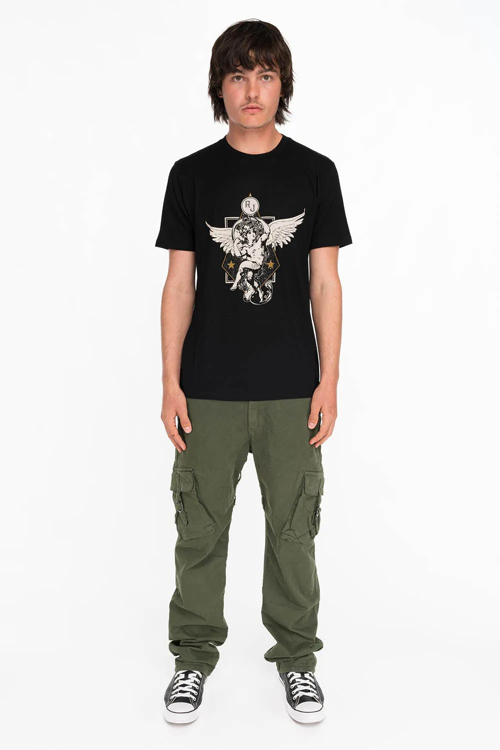 CRYSTAL CHERUB TEE IN BLACK sold by Robin's Jean product image thumbnail 3
