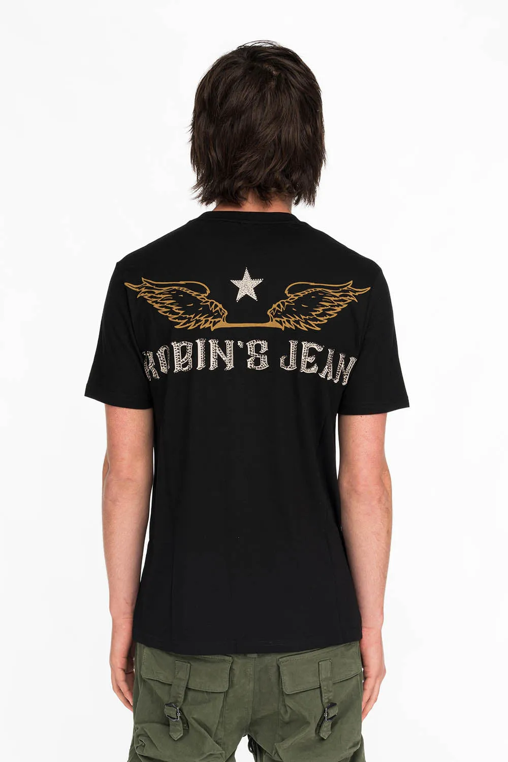 CRYSTAL CHERUB TEE IN BLACK sold by Robin's Jean product image thumbnail 2