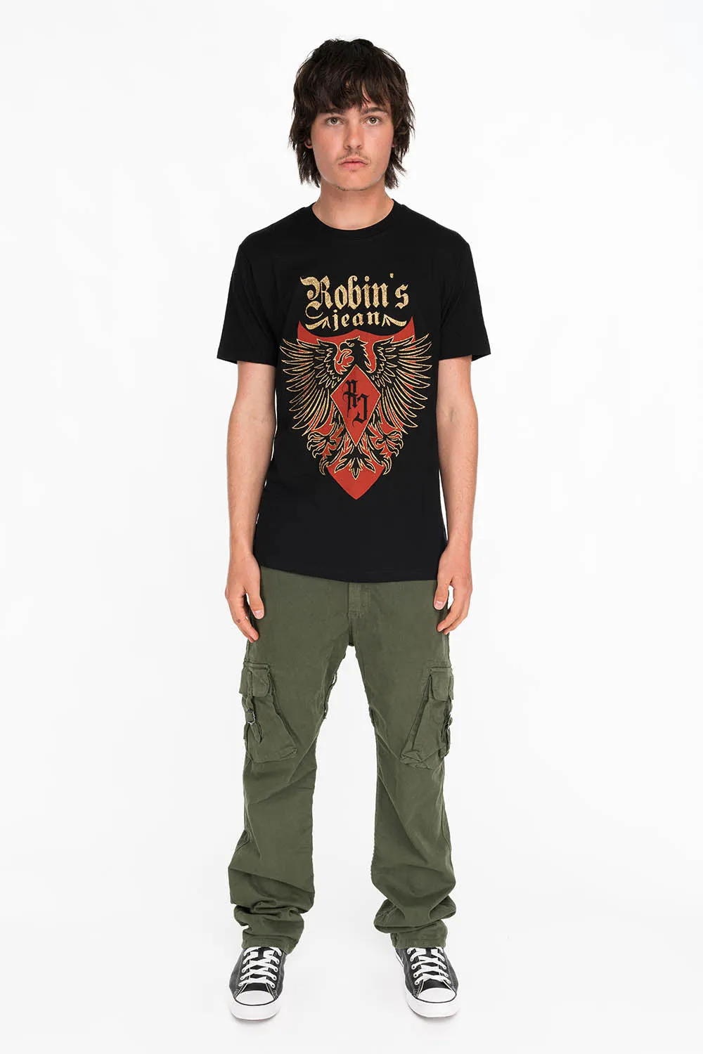 EAGLE CREST TEE IN BLACK sold by Robin's Jean product image thumbnail 3