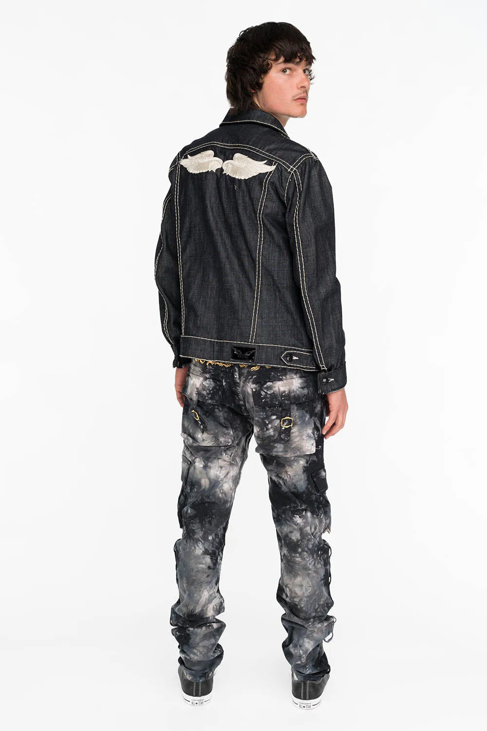 MILITARY STYLE CARGO IN BLACK TIE DYE sold by Robin's Jean product image thumbnail 5