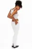 ROBIN'S NAT SKINNY WOMENS SKINNY JEANS IN WHITE WITH TONAL EMBROIDERY AND LOGO sold by Robin's Jean