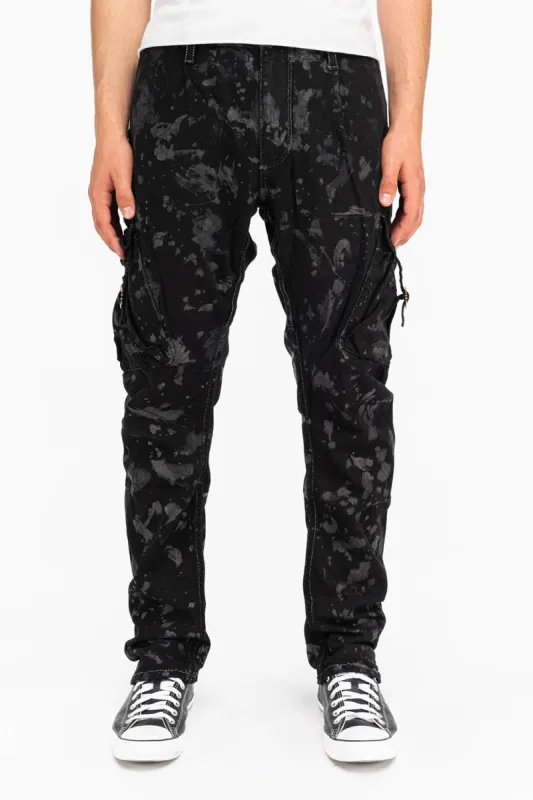 MENS PREDATOR CARGO PANTS IN BLACK RESURRECTION WASH sold by Robin's Jean