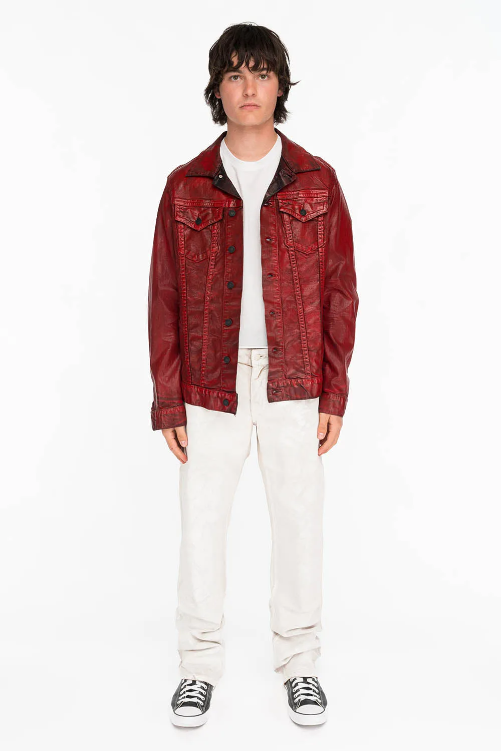 CLASSIC 5 POCKET STRAIGHT LEG JEANS IN CUIR WHITE sold by Robin's Jean product image thumbnail 4