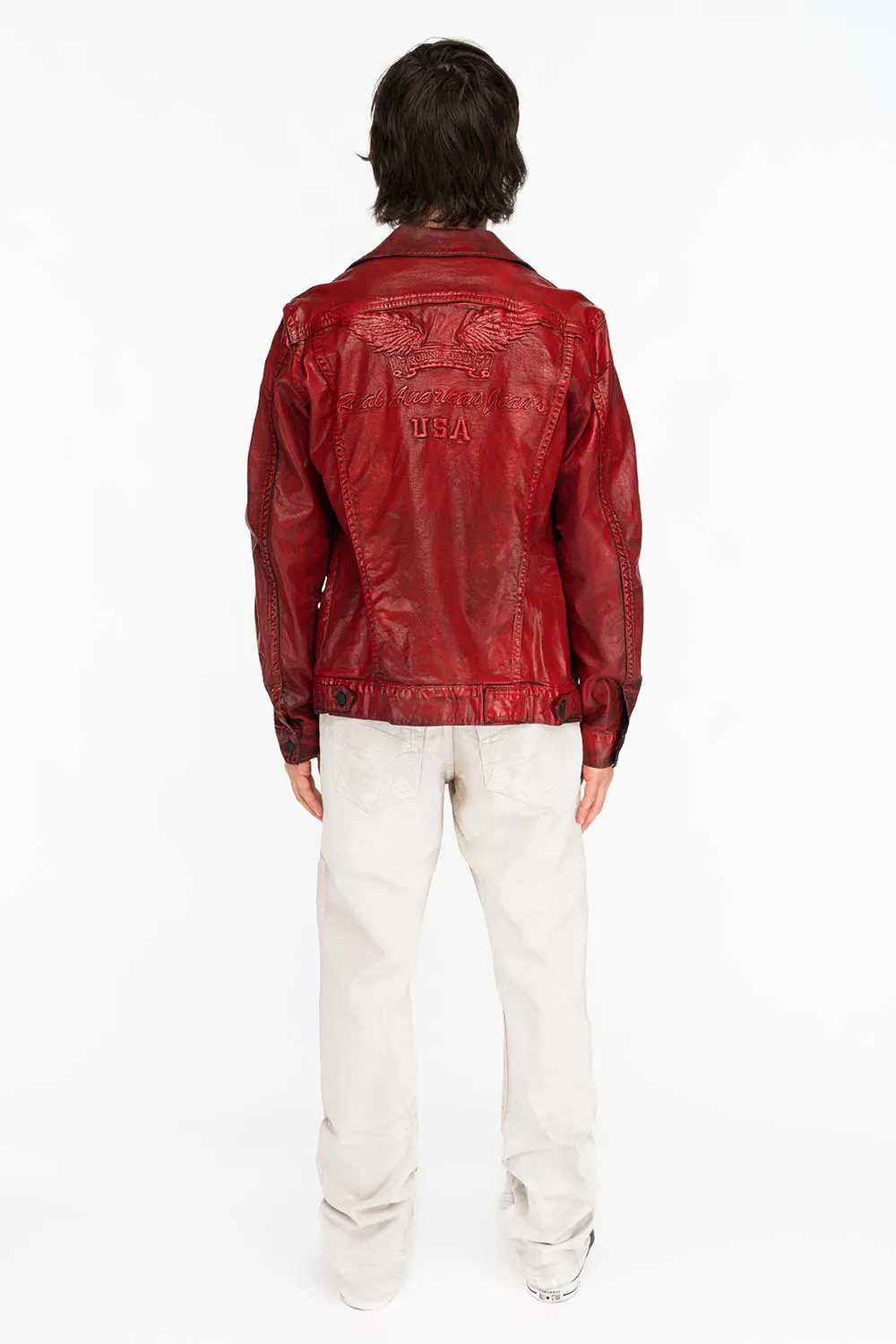 CLASSIC 5 POCKET STRAIGHT LEG JEANS IN CUIR WHITE sold by Robin's Jean product image thumbnail 5