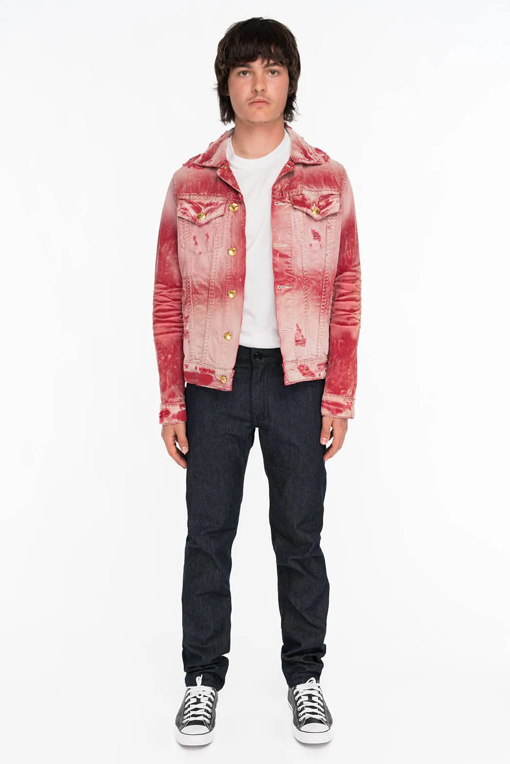 MENS RAW DENIM SLIM FIT KILLER FLAP JEANS WITH WINGS AND CRYSTALS sold by Robin's Jean product image thumbnail 4
