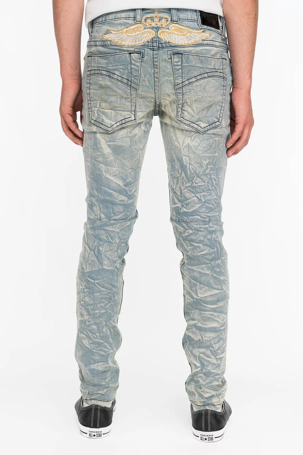 ROYAL CROWN SKINNY MENS JEANS IN VINTAGE BLUE sold by Robin's Jean product image thumbnail 5