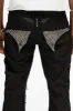 ROBIN'S VINTAGE EDITION JEANS WITH CRYSTALS IN DESTROY PURE BLACK sold by Robin's Jean